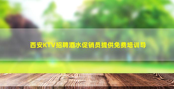 西安KTV招聘酒水促销员提供免费培训导